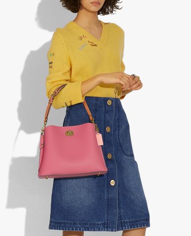  COACH - Túi đeo vai nữ hình thang Willow In Colorblock 