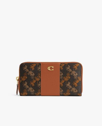  COACH - Ví nữ dáng dài chữ nhật Accordion Zip With Horse And Carriage Print 