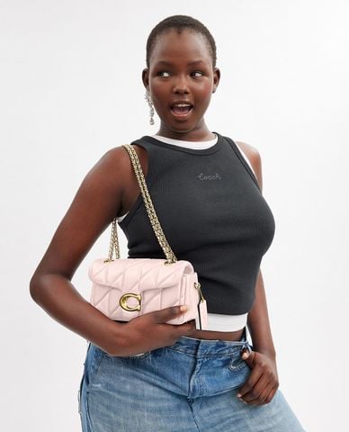  COACH - Túi đeo chéo nữ phom chữ nhật nắp gập Tabby 20 