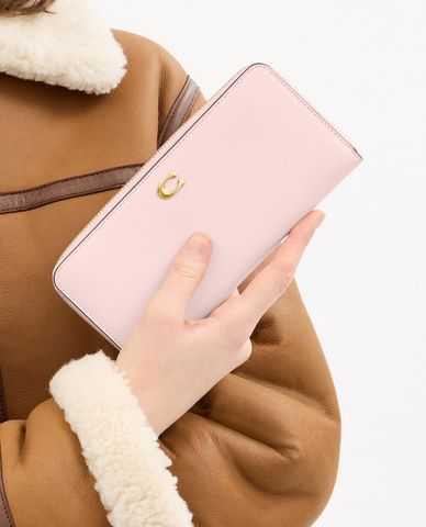  COACH - Ví nữ dáng dài phối khóa zip Essential Slim Accordion 