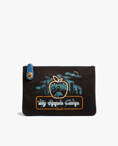  COACH - Ví cầm tay nữ chữ nhật Retro Big Apple Camp 