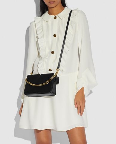  COACH - Túi đeo chéo nữ chữ nhật Signature Chain 