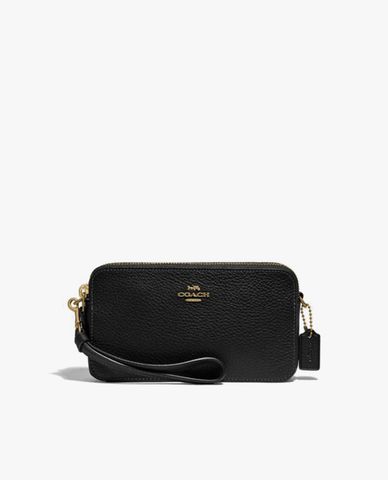  COACH - Ví cầm tay nữ chữ nhật phối zip Kira 