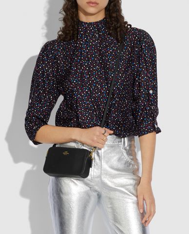  COACH - Ví cầm tay nữ chữ nhật phối zip Kira 