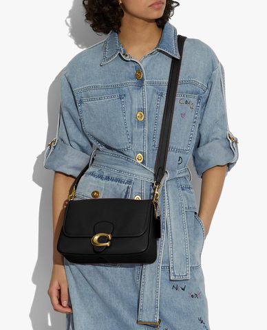  COACH - Túi đeo vai nữ chữ nhật nắp gập Soft Tabby 