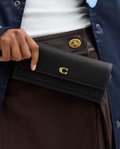  COACH - Ví nữ dáng dài dạng gập Mila 