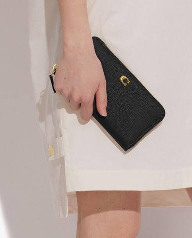  COACH - Ví nữ dáng dài chữ nhật phối zip Accordion 