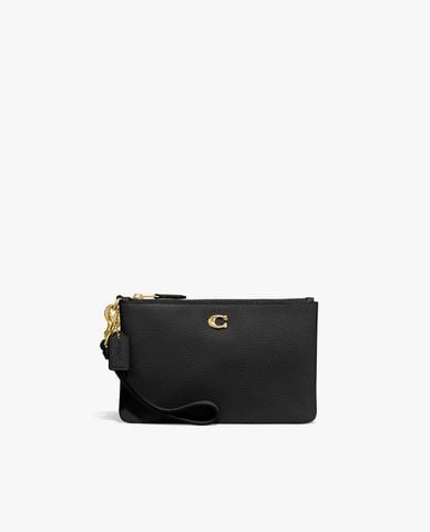  COACH - Clutch nữ khóa kéo kim loại thời trang 