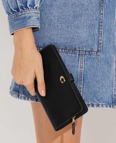  COACH - Ví dài nữ phom chữ nhật Smooth Leather 