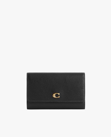  COACH - Ví nữ dáng ngắn nắp gập thời trang 