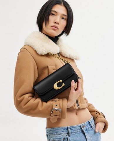  COACH - Túi đeo vai nữ nắp gập phom chữ nhật Idol 23 