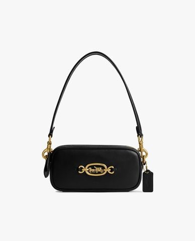  COACH - Túi đeo vai nữ phom chữ nhật phối logo Avery 