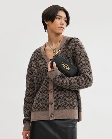  COACH - Túi đeo vai nữ phom chữ nhật phối logo Avery 