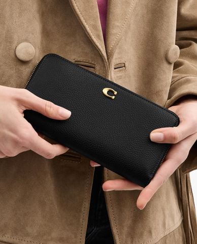  COACH - Ví nữ dáng dài chữ nhật phối logo tinh tế Accordion 