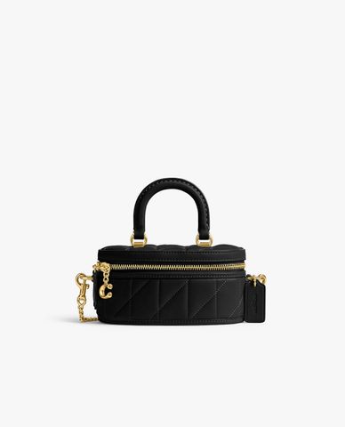  COACH - Túi đeo chéo nữ phom hình trụ phối dây xích Trail 12 