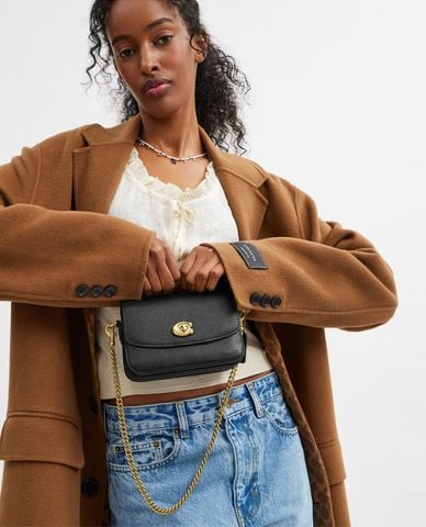  COACH - Túi đeo chéo nữ phom chữ nhật nắp gập Cassie 17 