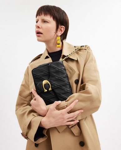  COACH - Túi đeo vai nữ phom vuông Times Square Tabby 