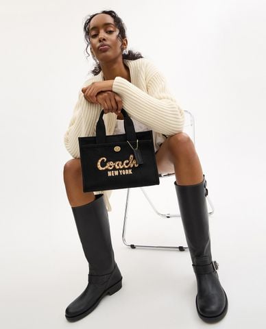  COACH - Túi tote nữ phom chữ nhật Cargo 26 With Coach Snake Script 