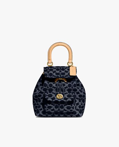  COACH - Balo nữ rút dây Riya 21 In Signature Denim 