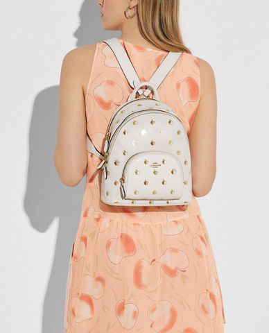  COACH - Balo nữ mini Chalk White Apple Pattern 