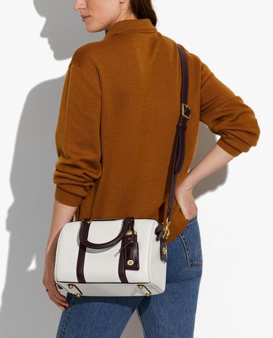  COACH - Túi xách nữ phối zip Ruby Satchel 25 In Color Block 