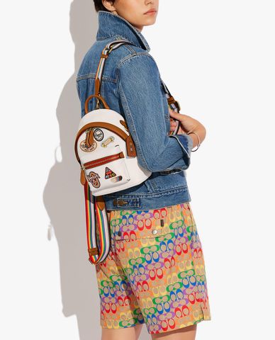  COACH - Balo nữ chữ nhật Charter 18 With Patches 