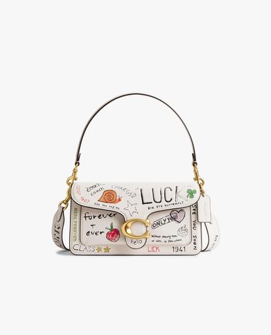  COACH - Túi đeo vai nữ phom chữ nhật Tabby 26 With Sketch Print 