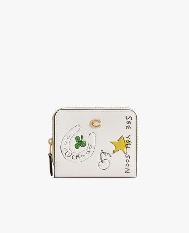  COACH - Ví nữ dáng ngắn Essential Billfold With Sketch Print 
