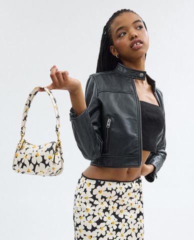  COACH - Túi đeo vai nữ phom chữ nhật phối hoạ tiết Swinger 20 