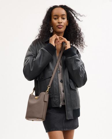  COACH - Túi đeo vai nữ hình trụ Willow Bucket 