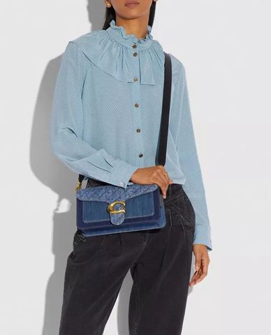  COACH - Túi đeo vai chữ nhật nắp gập Tabby 26 