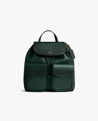  COACH - Balo nữ nắp gập phối dây rút Crosby 28 