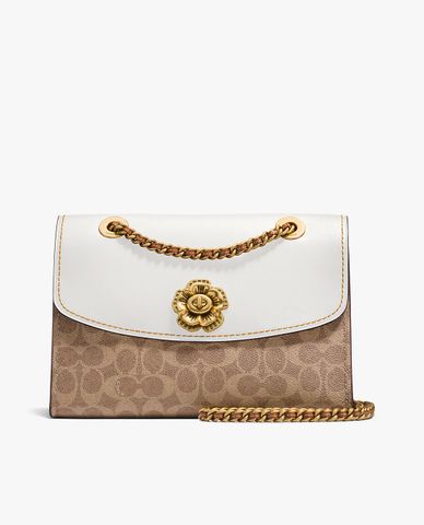  COACH - Túi đeo vai nữ nắp gập Colorblock Signature Canvas 