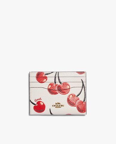  COACH - Ví đựng thẻ nữ Cherry Print 