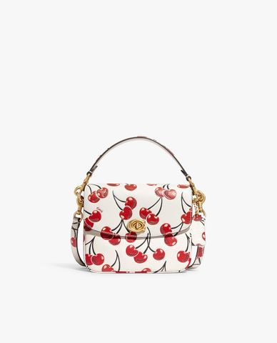  COACH - Túi đeo chéo nắp gập khóa kim loại Cassie 19 With Cherry Print 