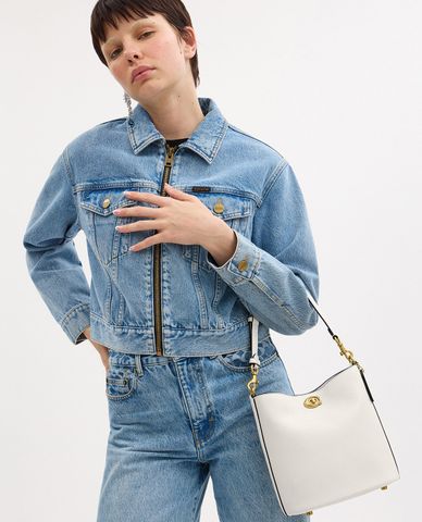  COACH - Túi đeo vai nữ hình trụ Willow Bucket 