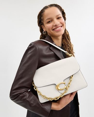  COACH - Túi đeo vai nữ phom chữ nhật Chain Tabby 30 