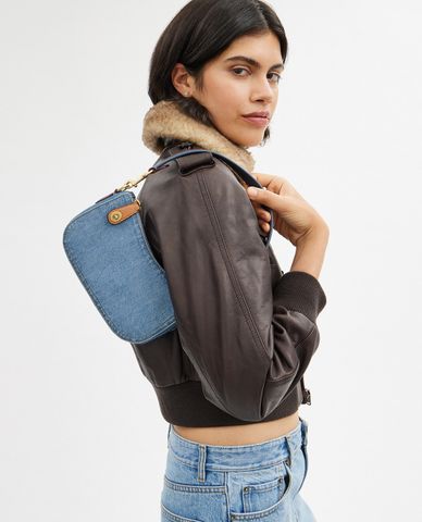  COACH - Túi đeo vai nữ hình chữ nhật phối khoá gài độc đáo 