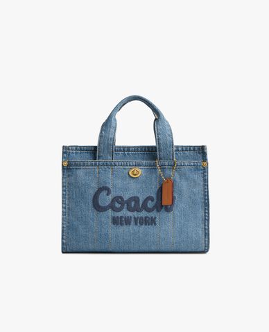  COACH - Túi tote nữ denim phom chữ nhật Cargo 26 