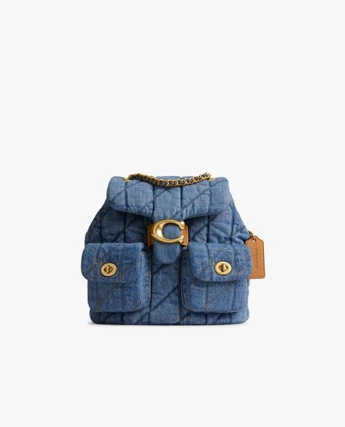  COACH - Balo nữ nắp gập phối logo Tabby 