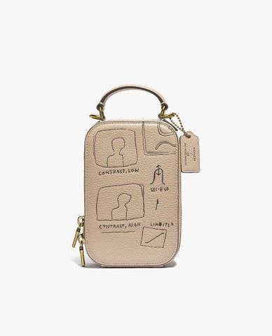  COACH - Túi xách tay nữ chữ nhật Bolsa Coach X Jean Michel 