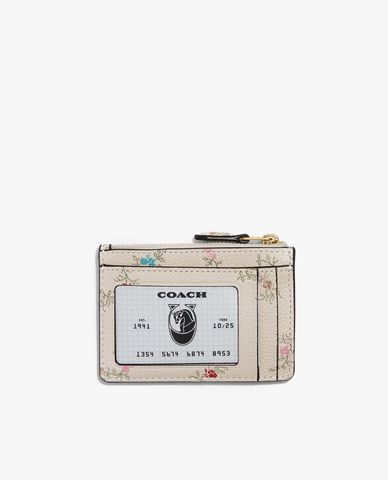  COACH - Ví đựng thẻ nữ Mini Skinny With Antique Floral Print 