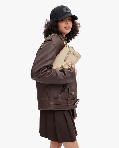  COACH -  Túi đeo vai nữ chữ nhật nắp gập Tabby 26 