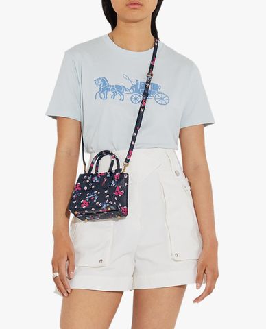  COACH - Túi xách nữ chữ nhật Cashin 14 With Blocked Floral Print 