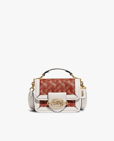  COACH - Túi đeo vai nữ phom chữ nhật nắp gập HERO Wagon Print 