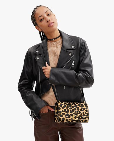  COACH - Túi đeo chéo nữ phom chữ nhật nắp gập thời trang 