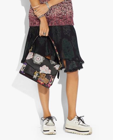  COACH - Túi đeo vai nữ phom chữ nhật nắp gập Tabby Kaffe Fassett Print 