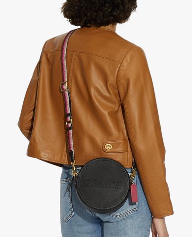  COACH - Túi đeo vai nữ phom tròn hiện đại 