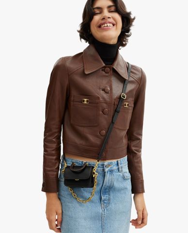  COACH - Túi đeo chéo nữ nắp gập phom chữ nhật thời trang 