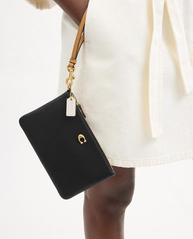  COACH - Ví nữ dáng ngắn phom chữ nhật Small Wristlet 